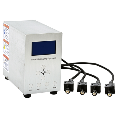 Πολυκανάλι UV LED Spot Curing System 4CH 365nm 395nm Ταυτόχρονη θεραπεία μικρών εξαρτημάτων